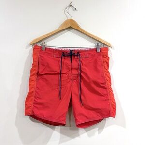 Zachary Prell Men Swim Trunks 30 Red Polyamide Resort Preppy Beach Vacation